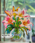 Everlasting Lilys in Vase Personalised